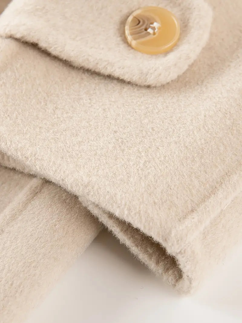 Double-sided Wool XWI Long Autumn and Winter Coat | Elegant Suit Collar for Women