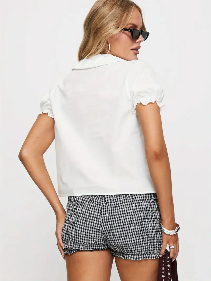 Women'S Button- Shirt - Long Sleeve Loose Fit Blouse, Lightweight Breathable Office & Everyday Shirt