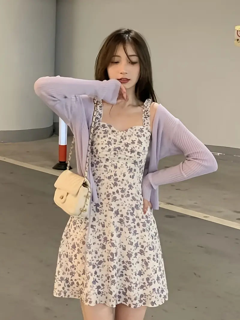 First Love Floral Camisole Dress, New Summer Edition - Versatile and Lightweight for Women