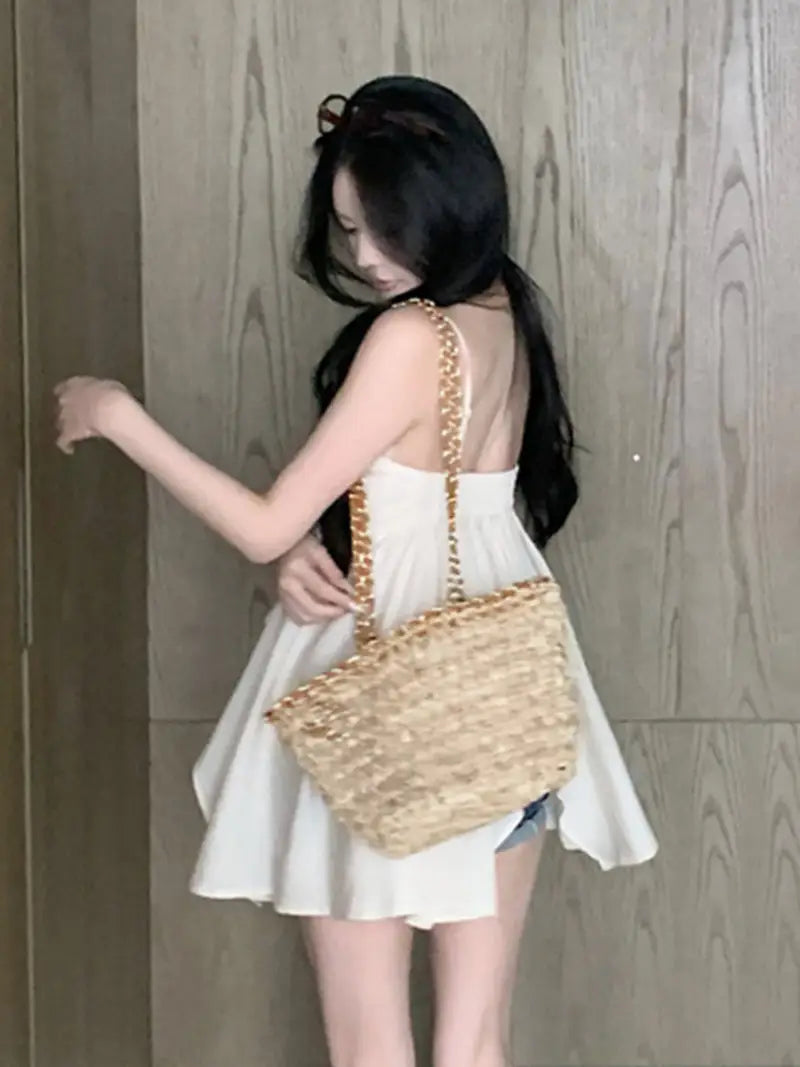 Women'S Ruffled V-Neck Asymmetrical Top Spaghetti Strap Cute Vest Gentle And Elegant Camisole