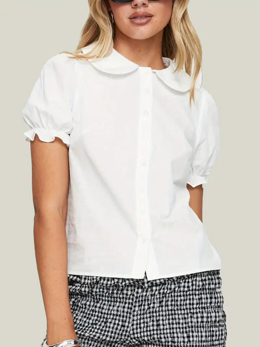 Women'S Button- Shirt - Long Sleeve Loose Fit Blouse, Lightweight Breathable Office & Everyday Shirt