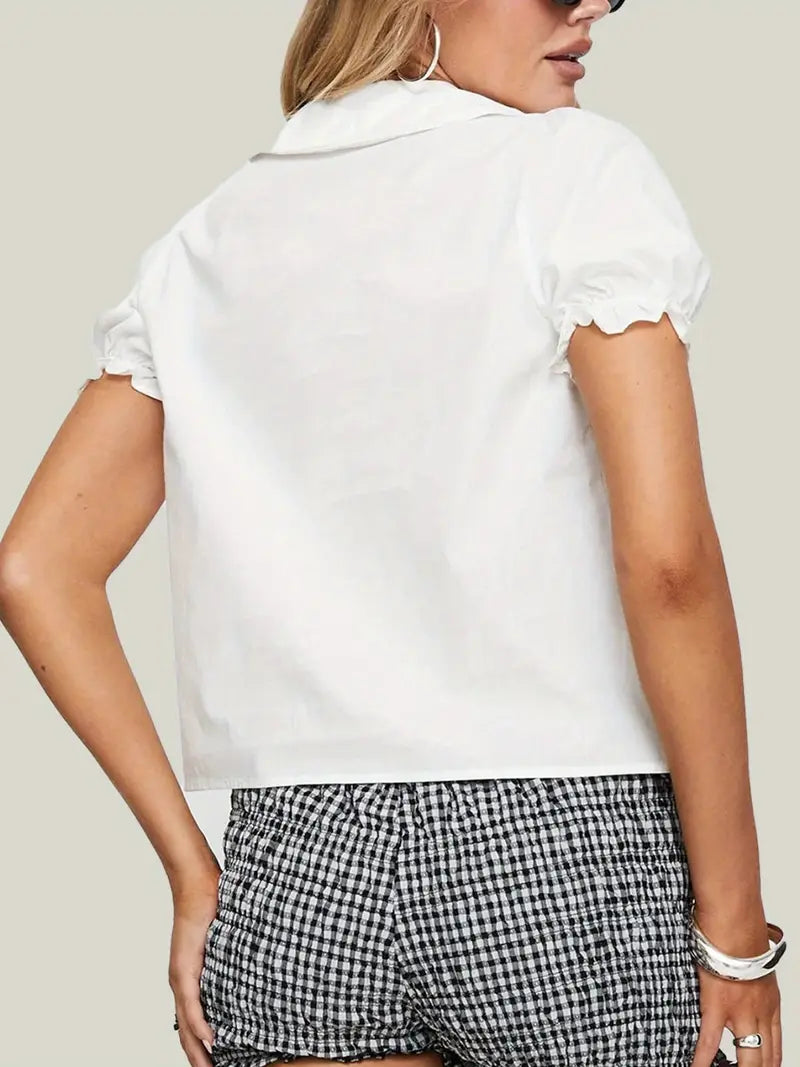 Women'S Button- Shirt - Long Sleeve Loose Fit Blouse, Lightweight Breathable Office & Everyday Shirt