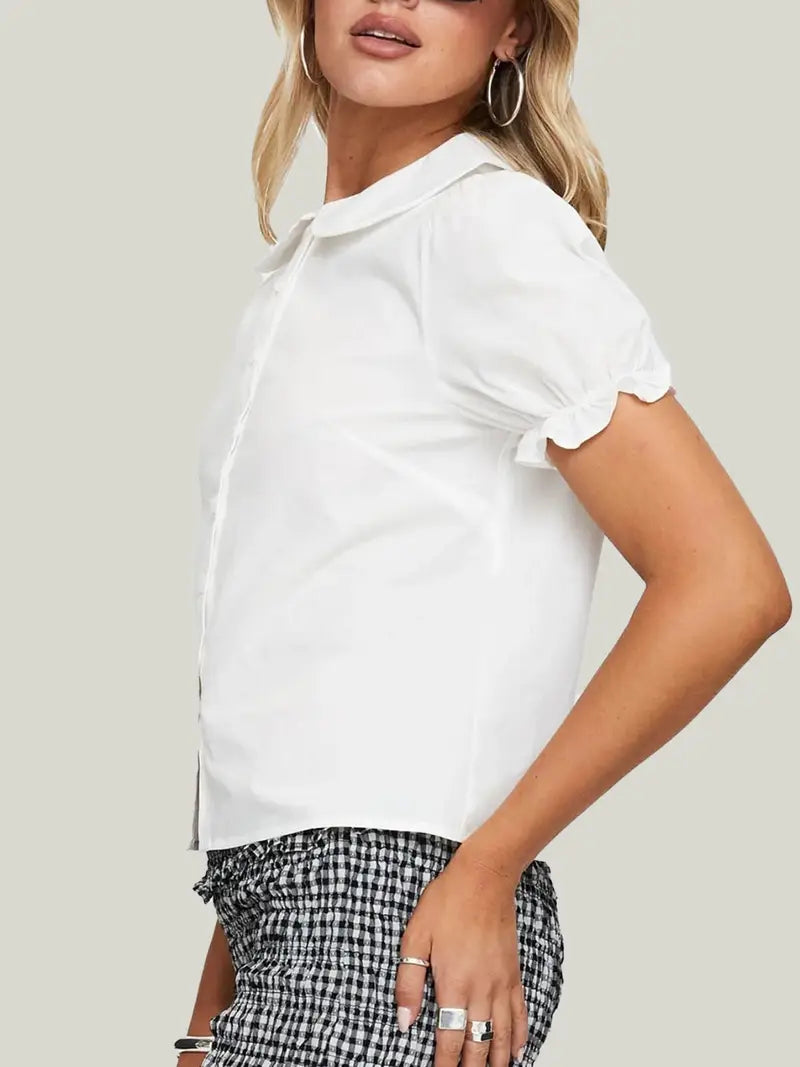 Women'S Button- Shirt - Long Sleeve Loose Fit Blouse, Lightweight Breathable Office & Everyday Shirt