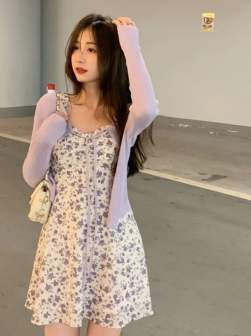 First Love Floral Camisole Dress, New Summer Edition - Versatile and Lightweight for Women